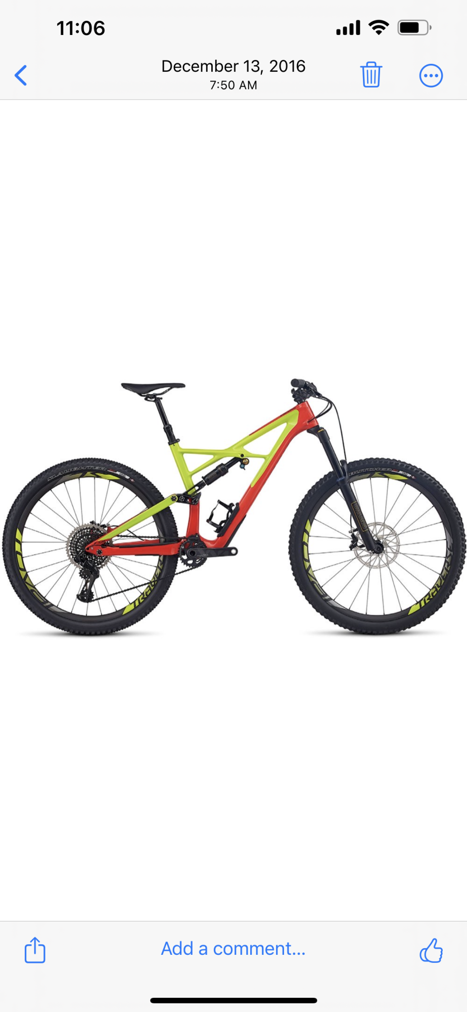 2017 Specialized S-works Enduro Yellow or Gold