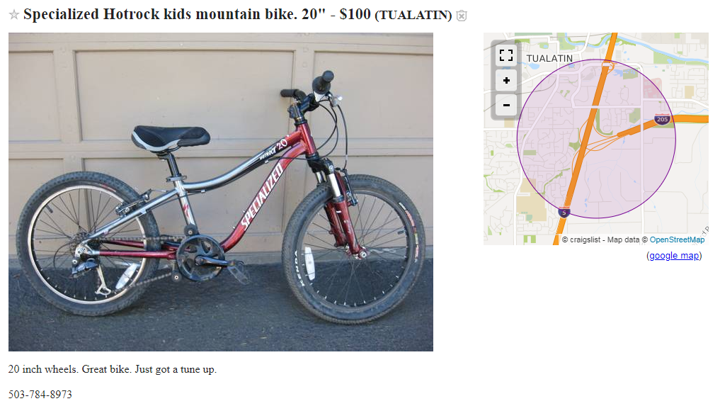 Specialized Hotrock 20 Boys Red and Silver or Gray