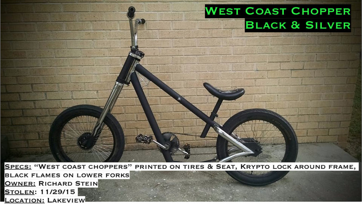West Coast Chopper Chopper Black and Silver or Gray