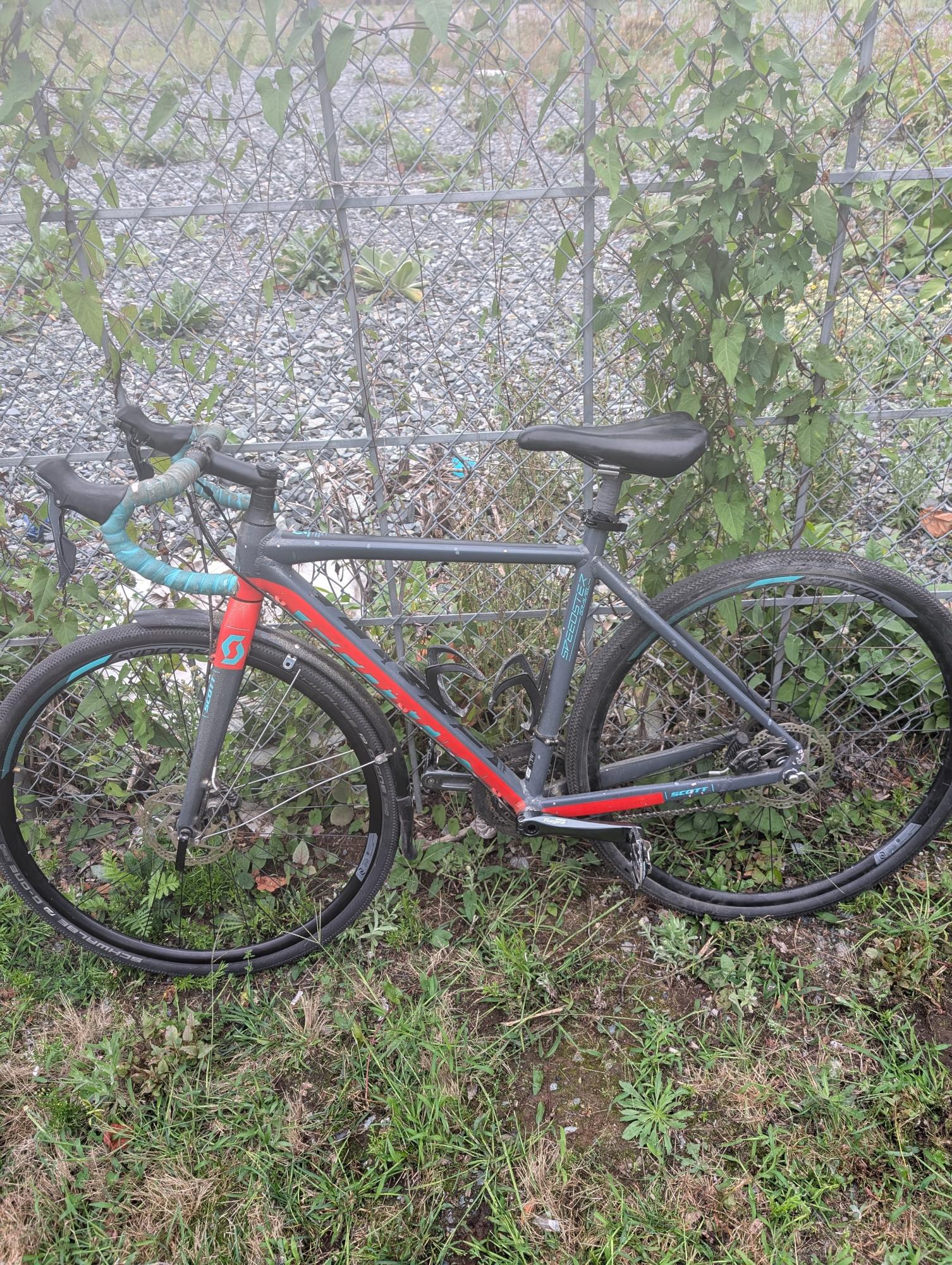 2019 SCOTT Speedster gravel Red and Silver, gray or bare metal