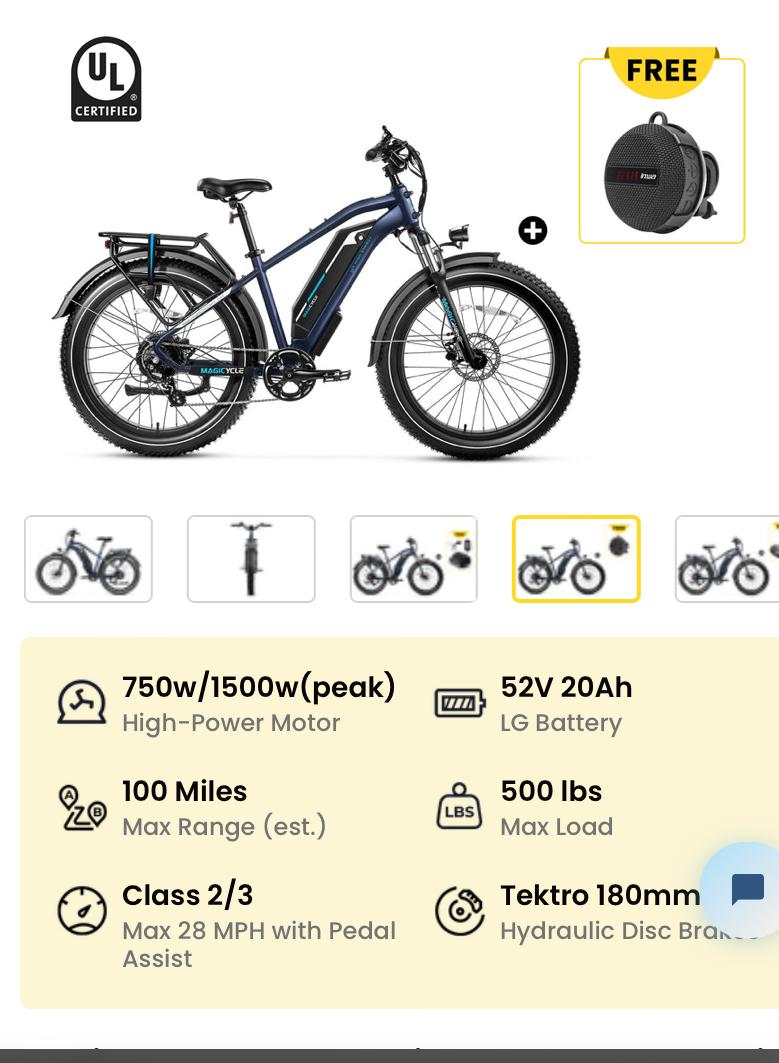 2024 Magicycle Cruiser Pro Step - over Blue