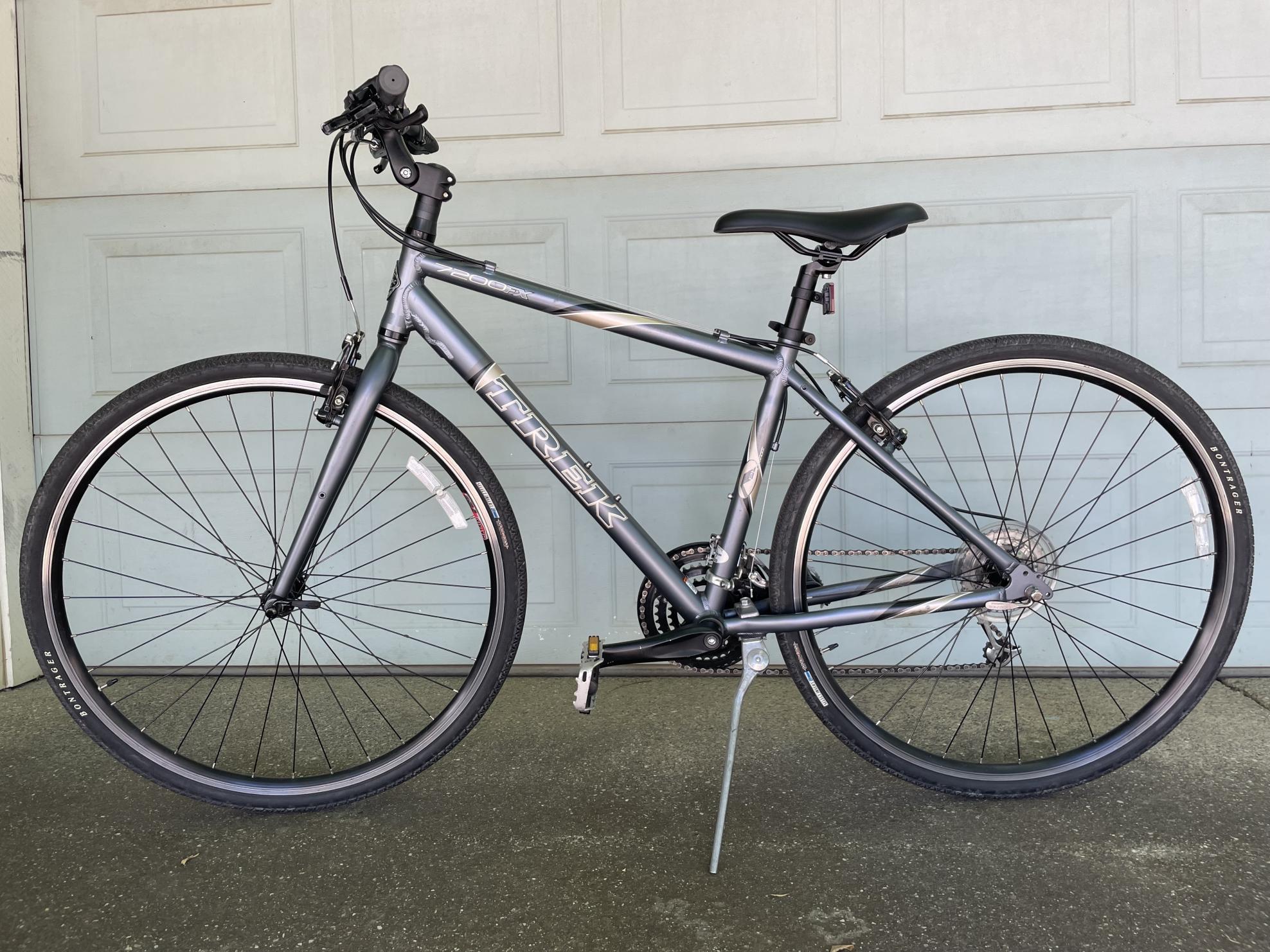 2005 Trek 7200 FX Black and Silver, gray or bare metal