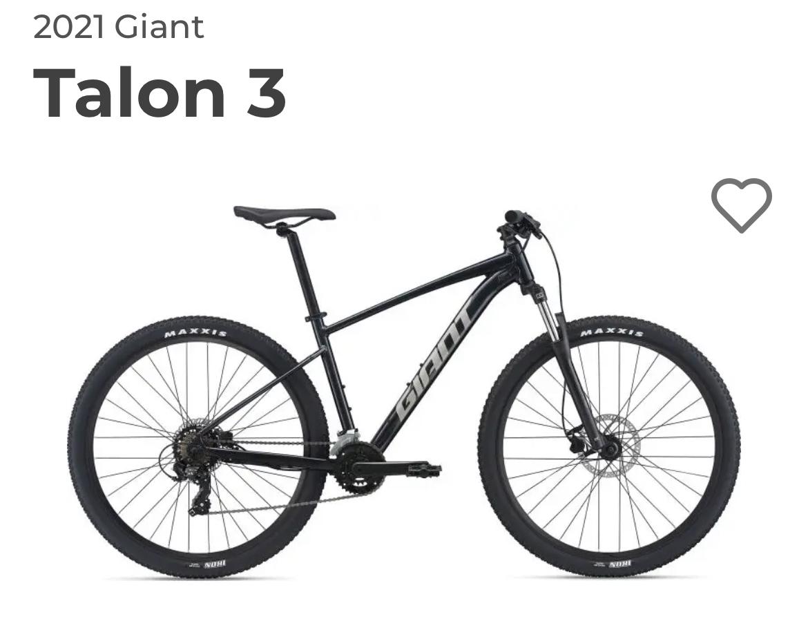 2021 Giant Giant Talon 3 Hardtail Mountain Bike 29” Black
