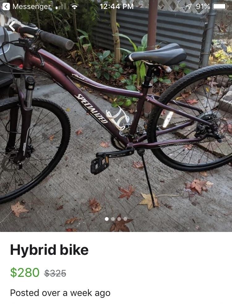 2019 Specialized Women’s hybrid Purple