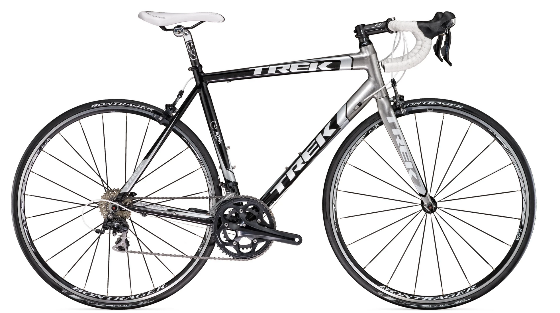 2011 Trek 2.3 Silver, gray or bare metal and Black
