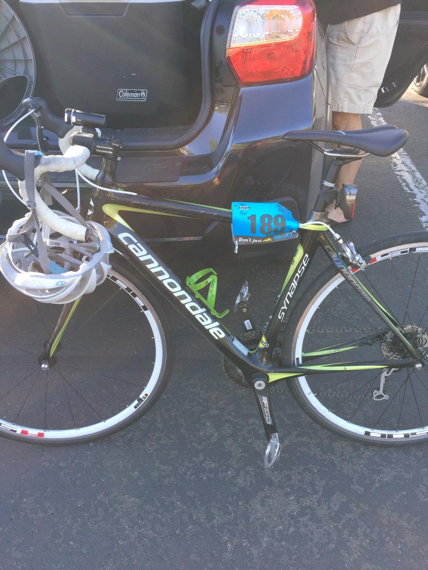 2013 Cannondale Synapse Carbon Women's 5 105 Black and Green