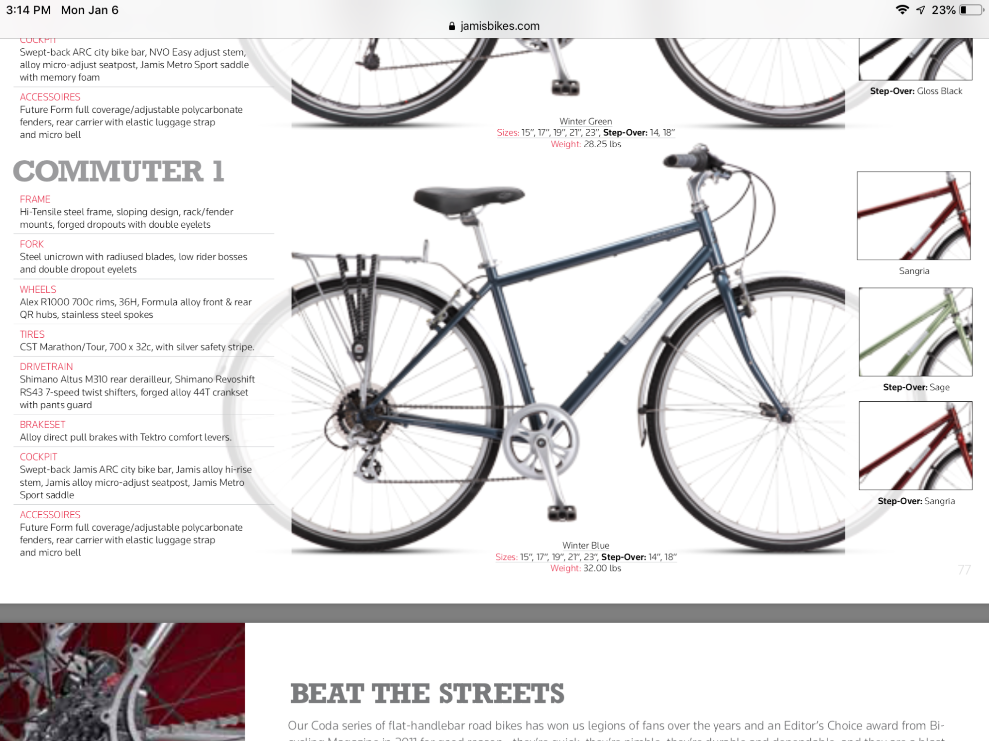 2012 Jamis Commuter 1.0 Red
