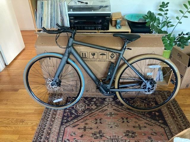 2022 Ride1Up Roadster V2, Gravel Silver, gray or bare metal