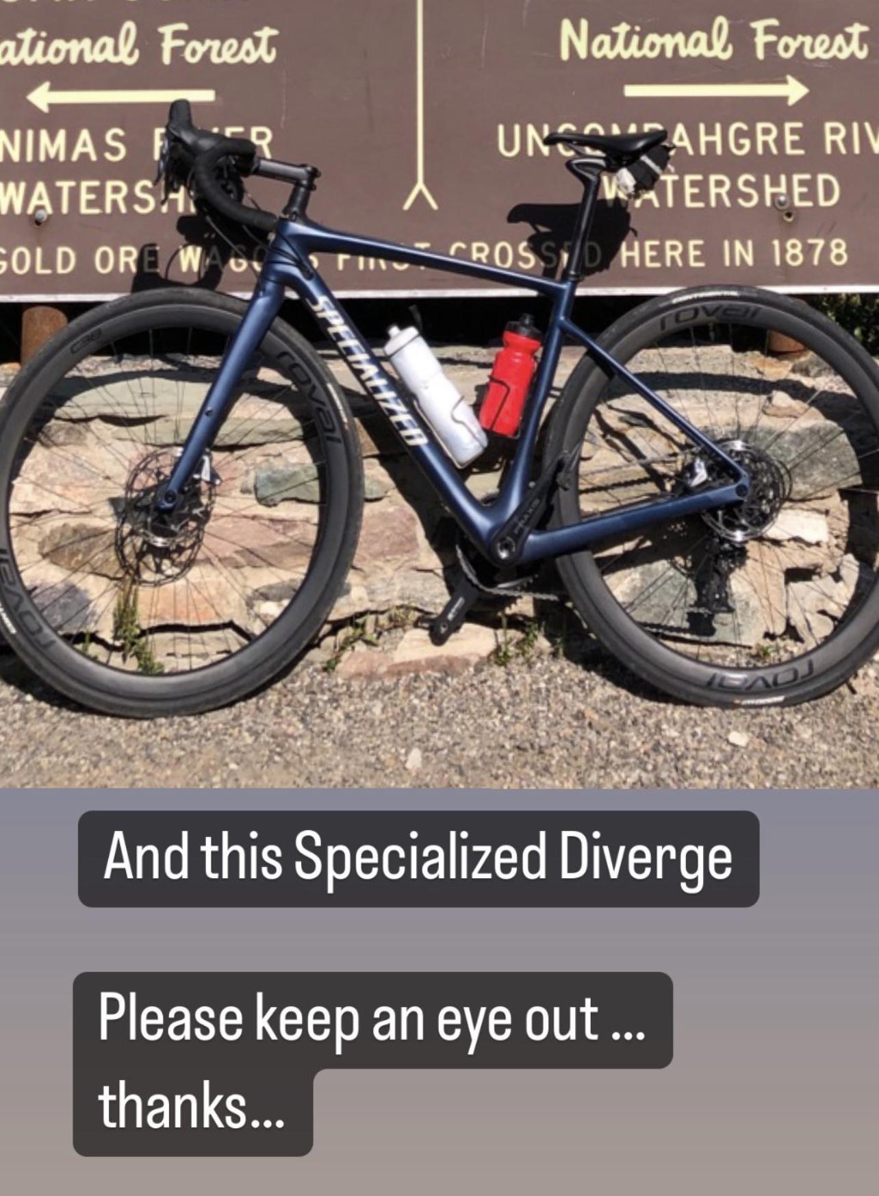 2019 Specialized Diverge Black and Blue