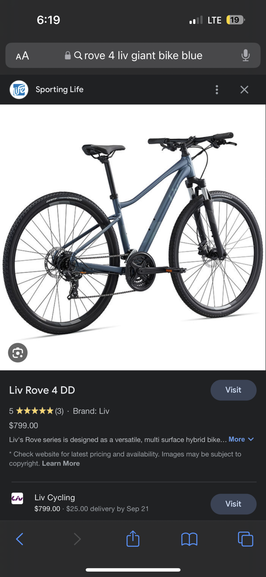 2022 Giant Rove 4 Blue