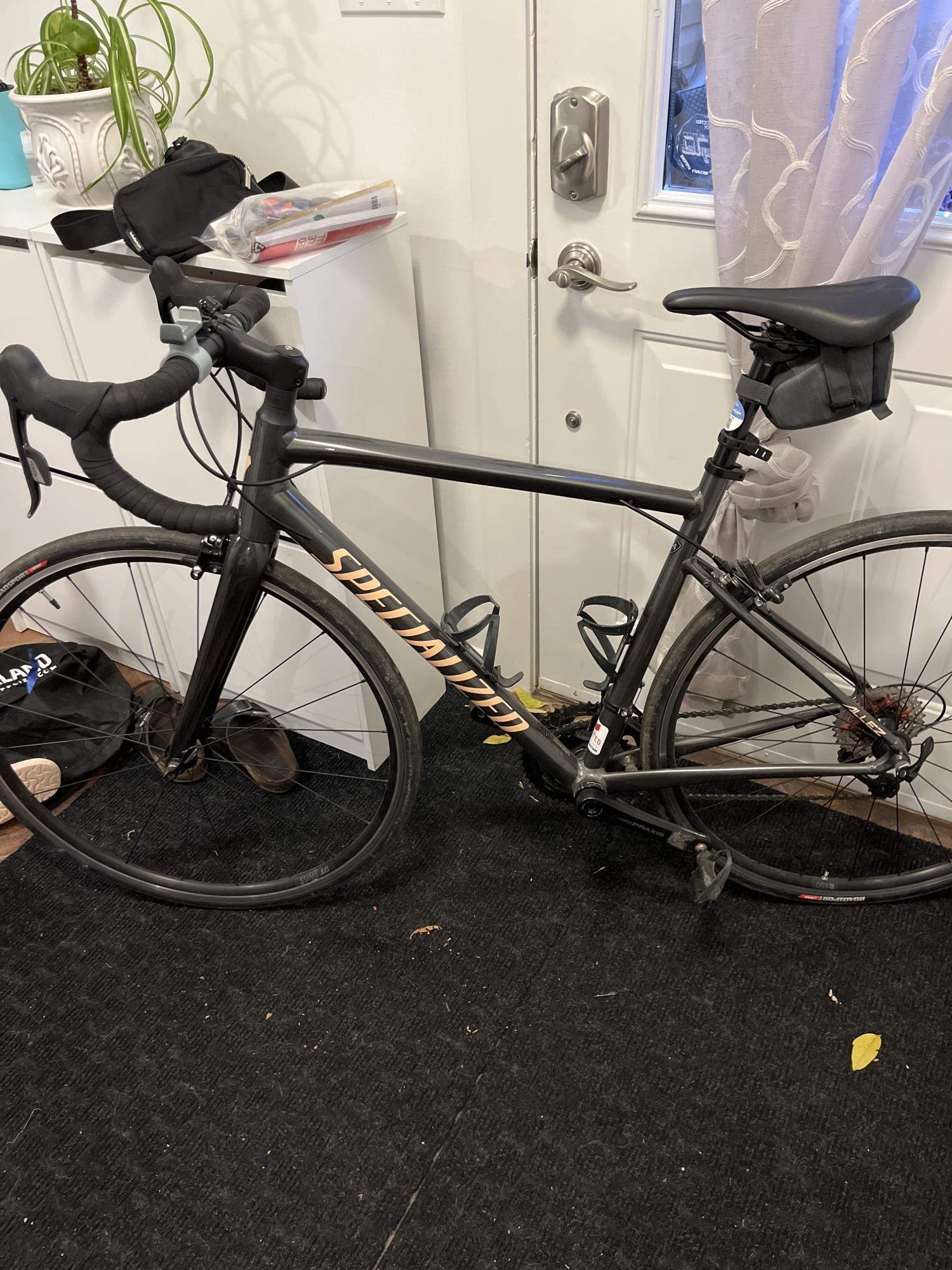 2022 Specialized Allez E5 Elite road bike Silver, gray or bare metal