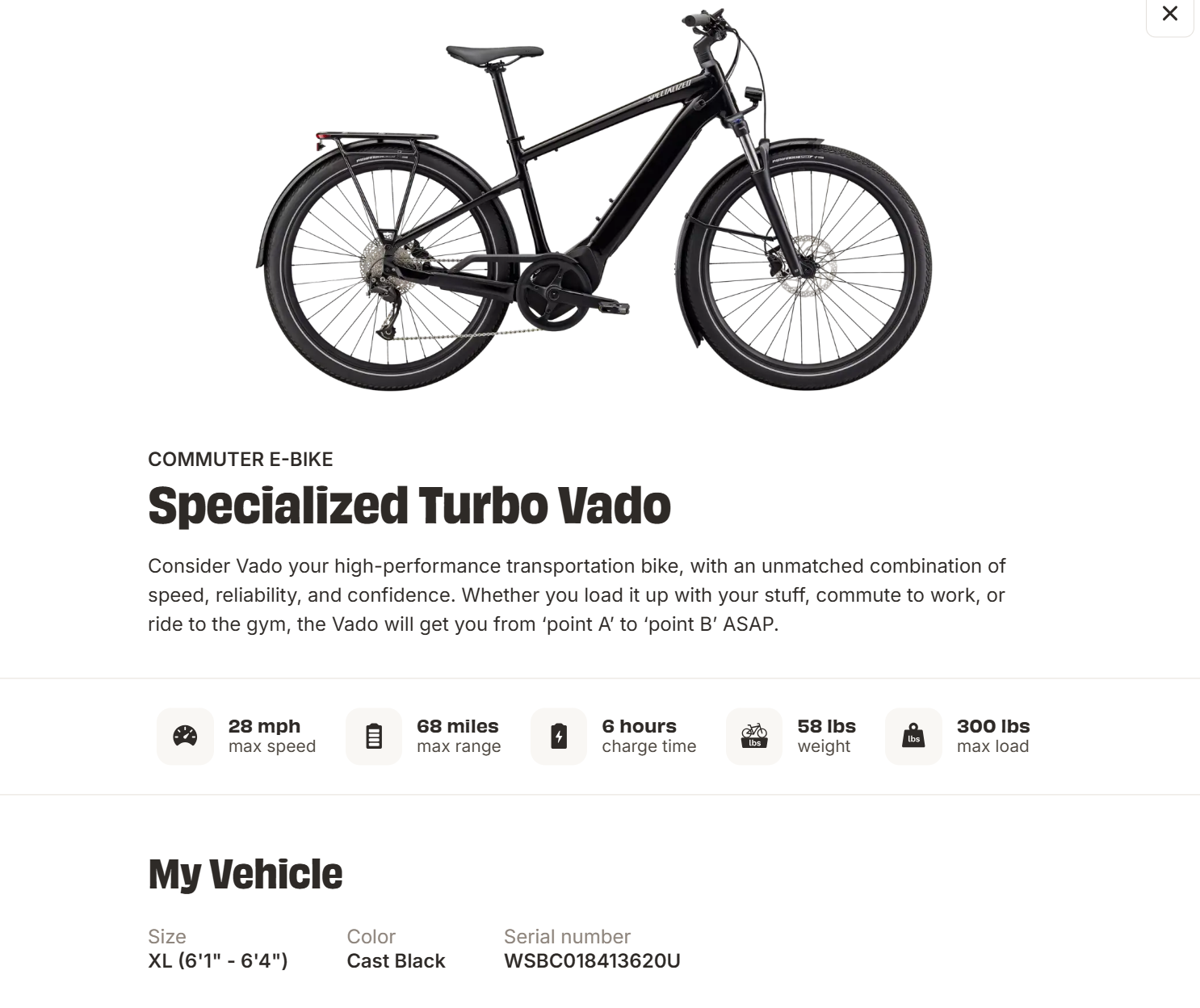 Specialized Turbo Vado Black