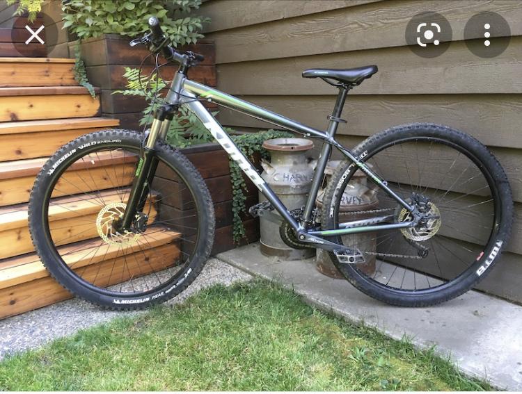 2017 Kona Mahuna Silver, gray or bare metal and Green