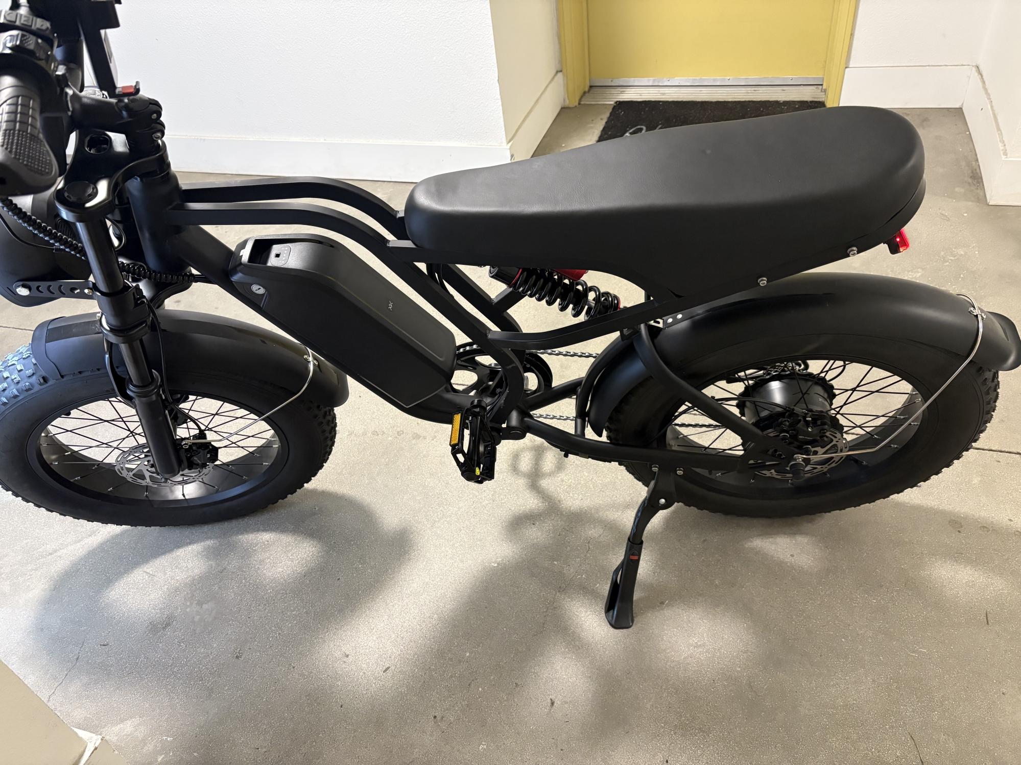 2025 Bluvall Fat tire Retro Electronic bike Black