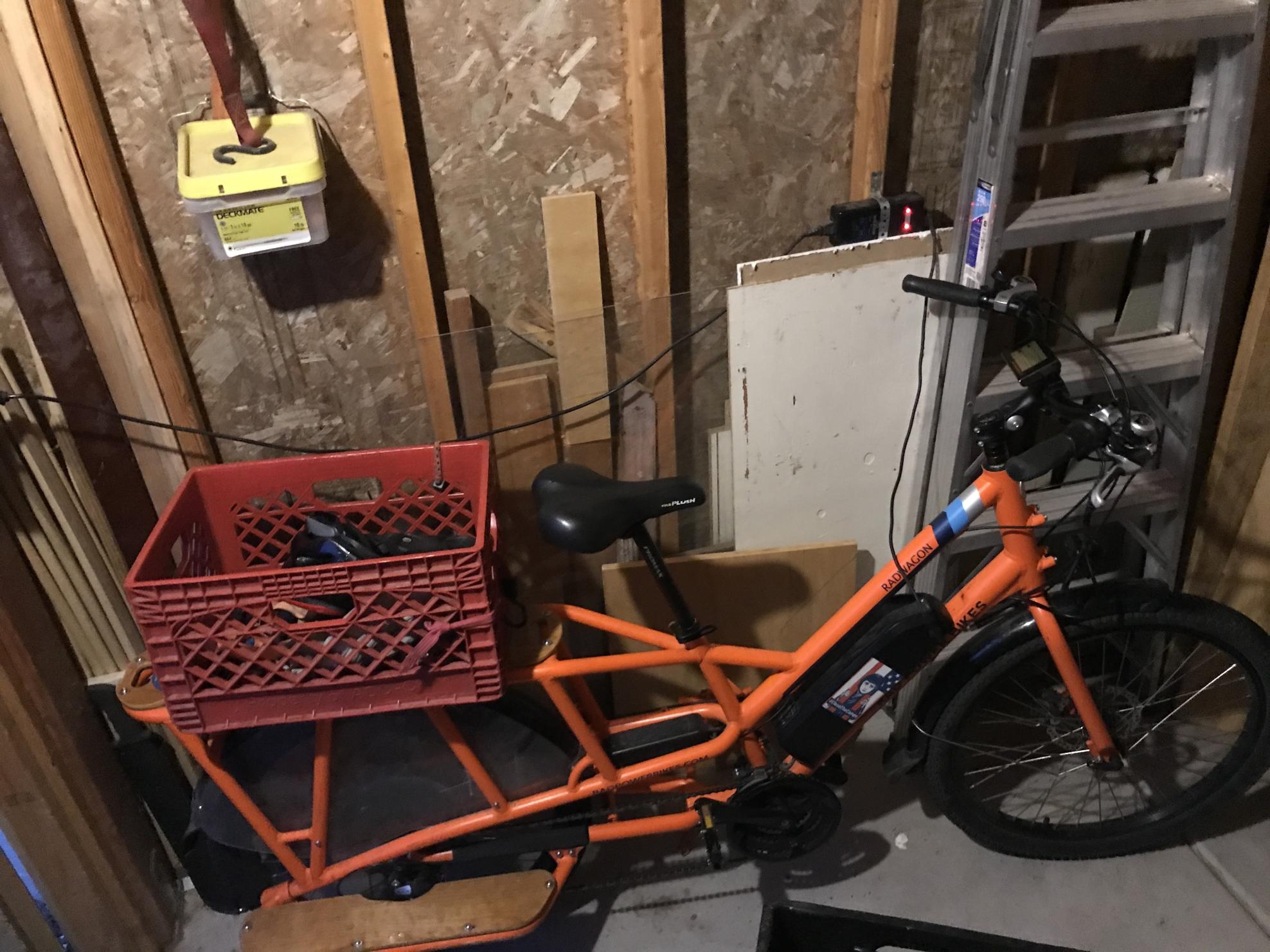 2018 Rad Power Bikes RadWagon cargo bike (rear storage) Orange