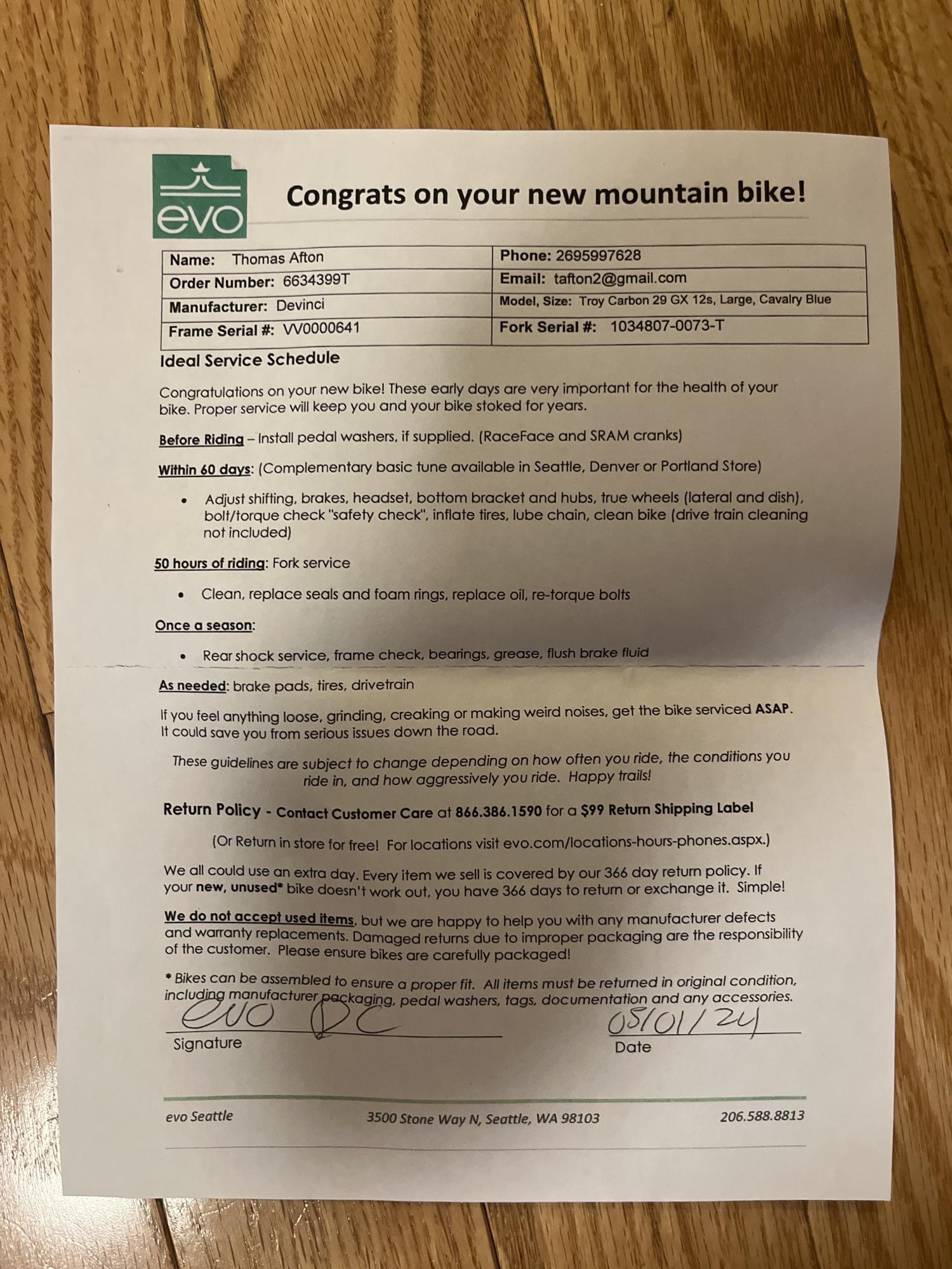 2022 Devinci Troy Blue and Orange