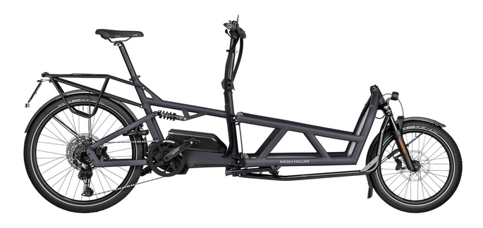 2023 Riese & Müller Load 60 cargo bike (front storage) Silver, gray or bare metal