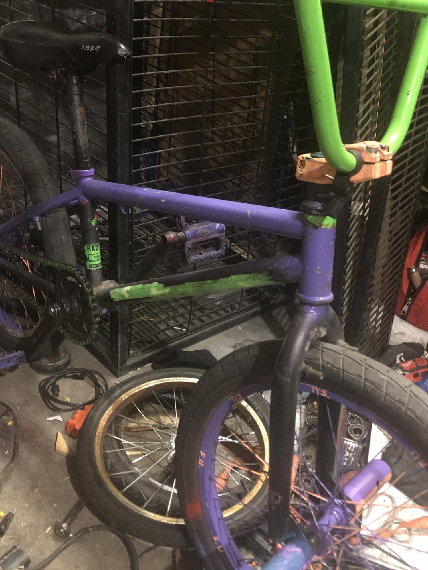 Radio Bike Co DICEFS Green, Purple, and Orange