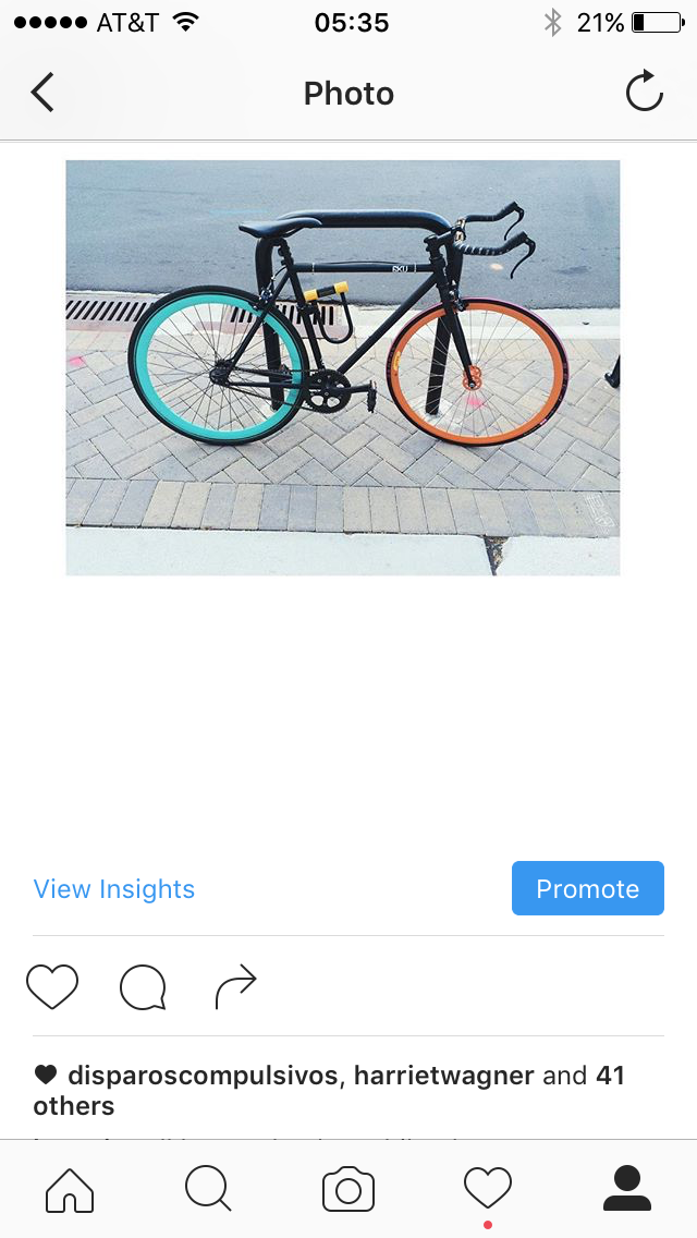 2016 6KU 6ku fixie Black, Blue, and Orange