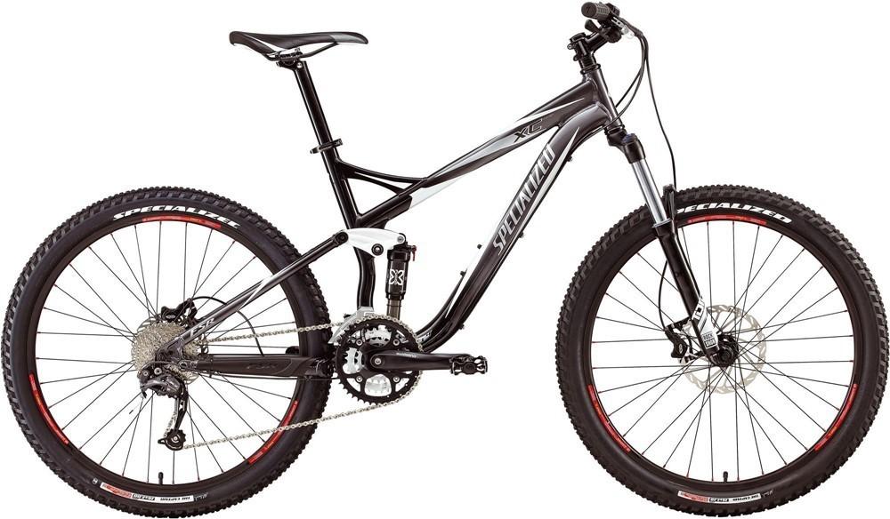2010 Specialized FSRxc Comp Black, Silver, gray or bare metal, and White