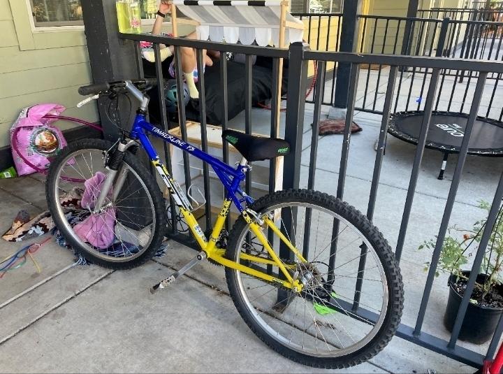 1992 GT Bicycles Timberline FS Blue and Yellow or Gold