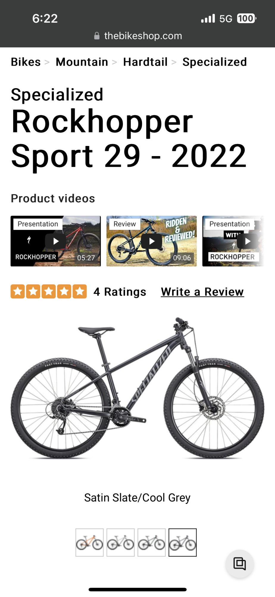 2019 Specialized Rockhopper Silver, gray or bare metal