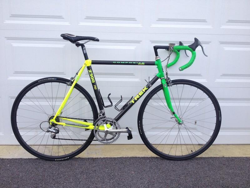 1993 Trek 2300 Black, Yellow or Gold, and Green