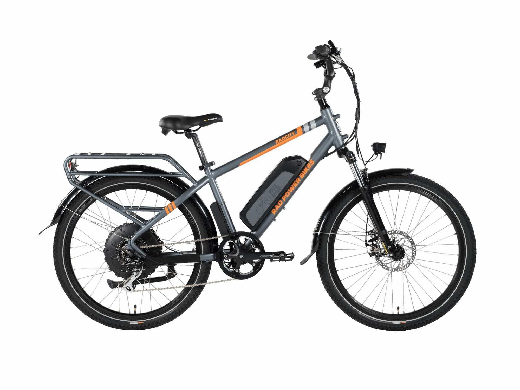 2019 Rad Power Bikes 19 inch Silver, gray or bare metal and Orange