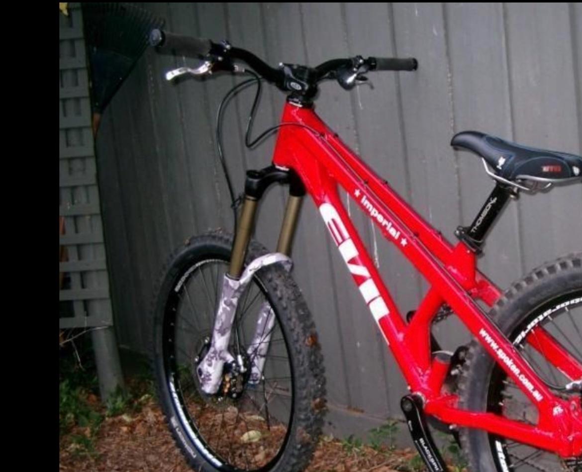 2004 Evil IMPERIAL Red, Silver, gray or bare metal, and Stickers tape or other cover-up