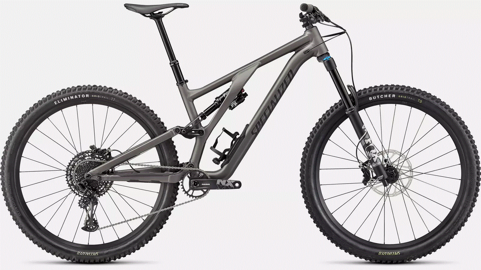 2022 Specialized Stumpjumper EVO Comp Alloy Black and Silver, gray or bare metal