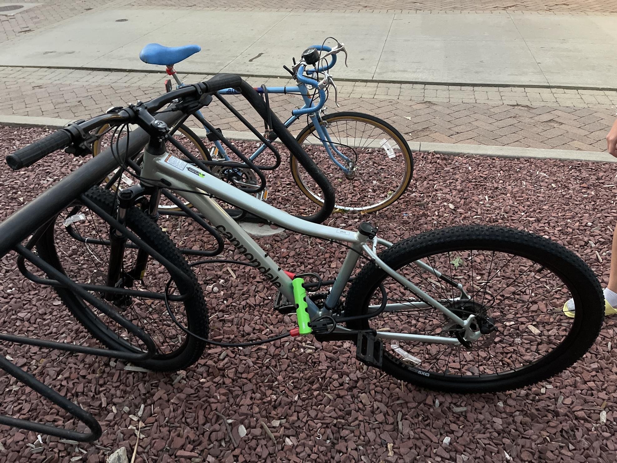 2021 Cannondale Silver, gray or bare metal and Blue