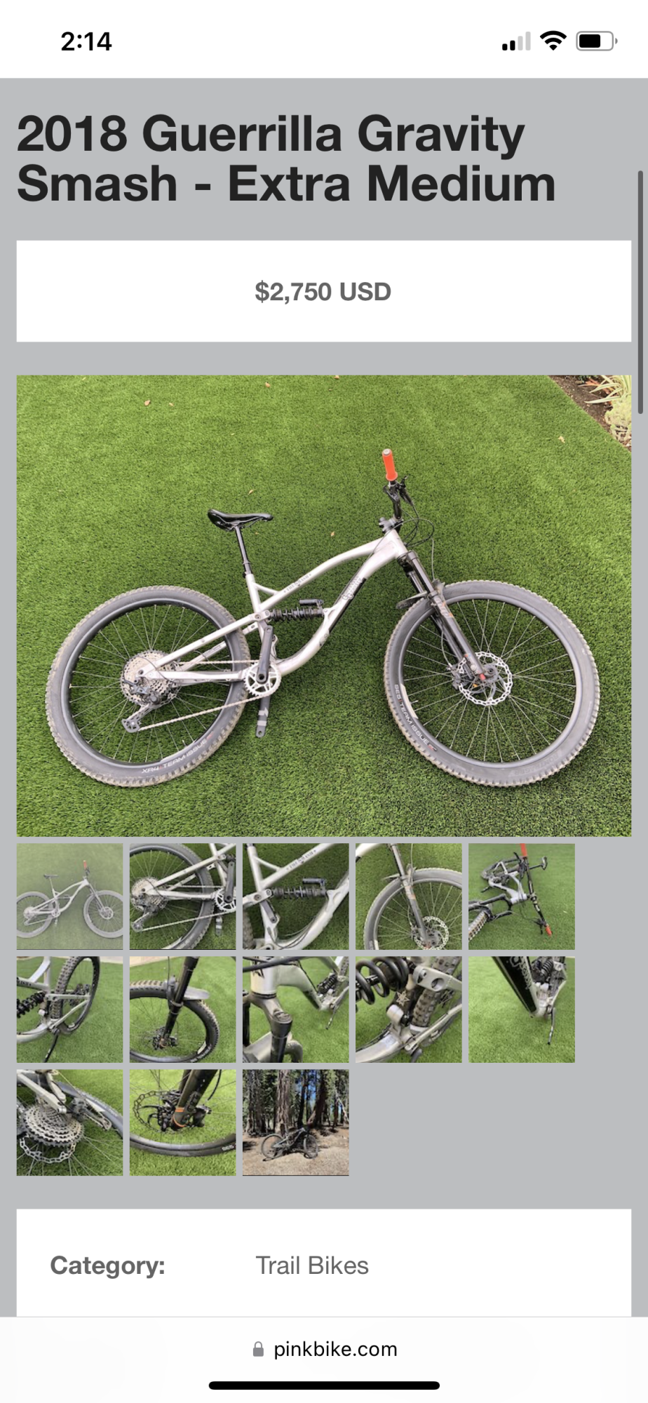 2018 Guerrilla Gravity The Smash Silver, gray or bare metal