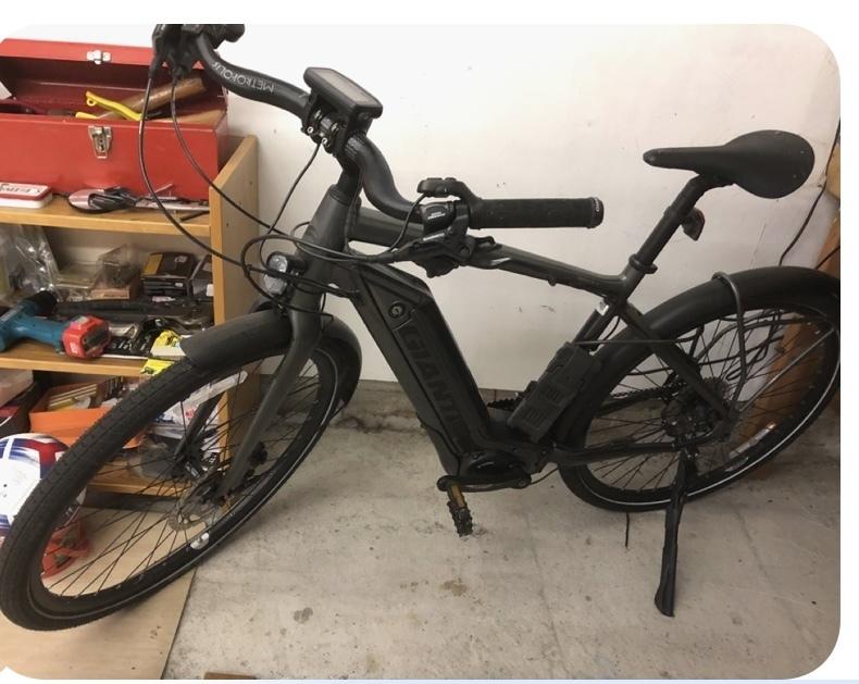 2018 Giant Quick E+ Silver, gray or bare metal