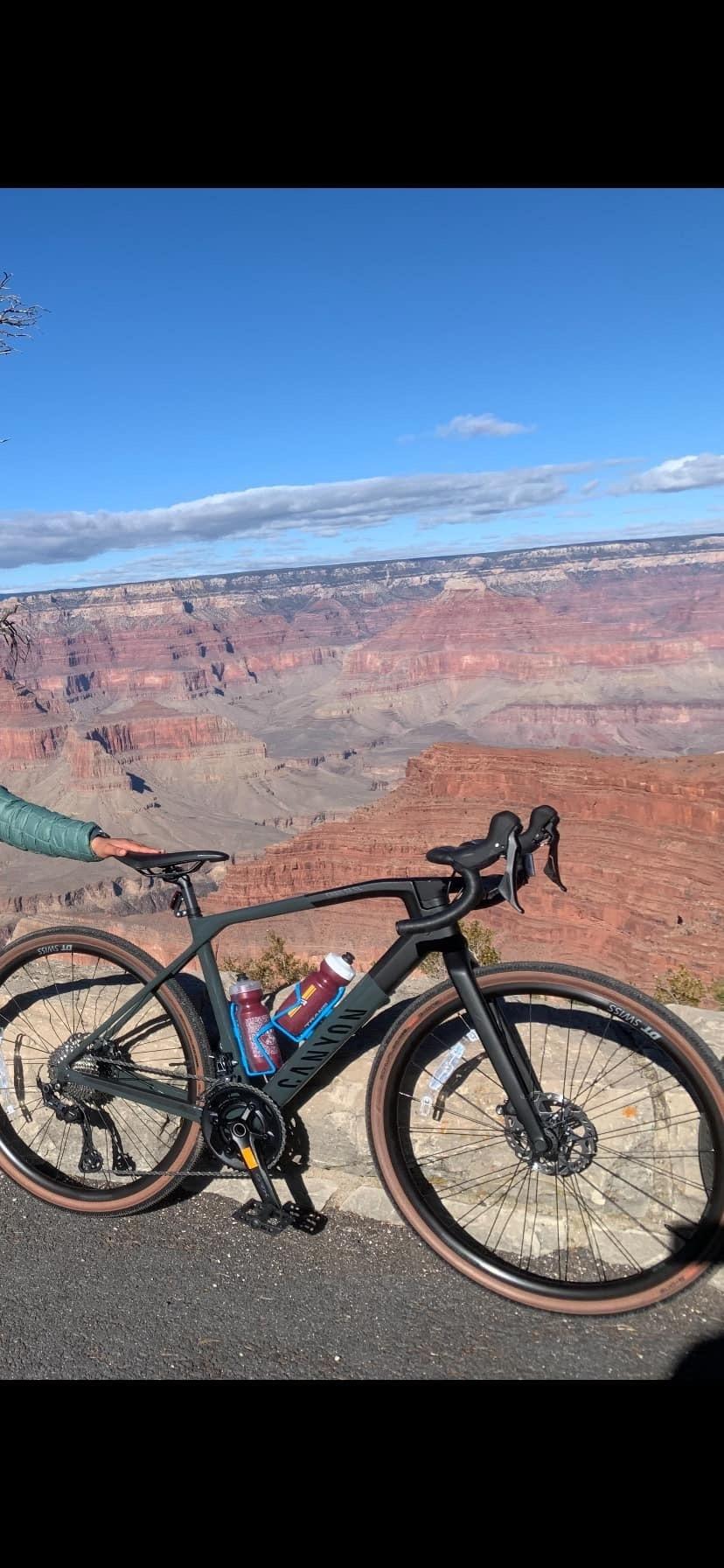 2023 Canyon bicycles Grail CF SL 7 Silver, gray or bare metal, Green, and Black