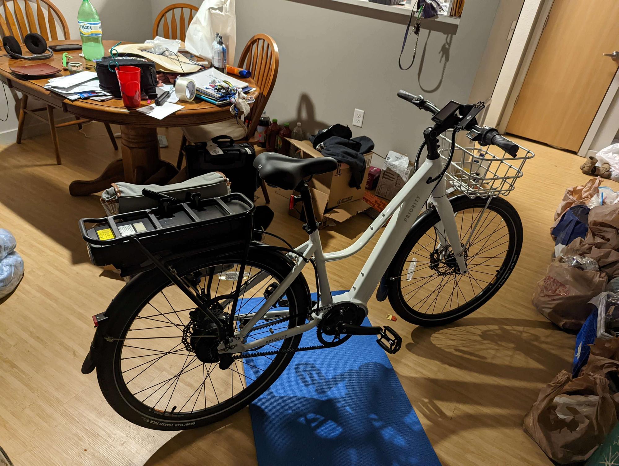 2022 Priority Bicycles step through frame White