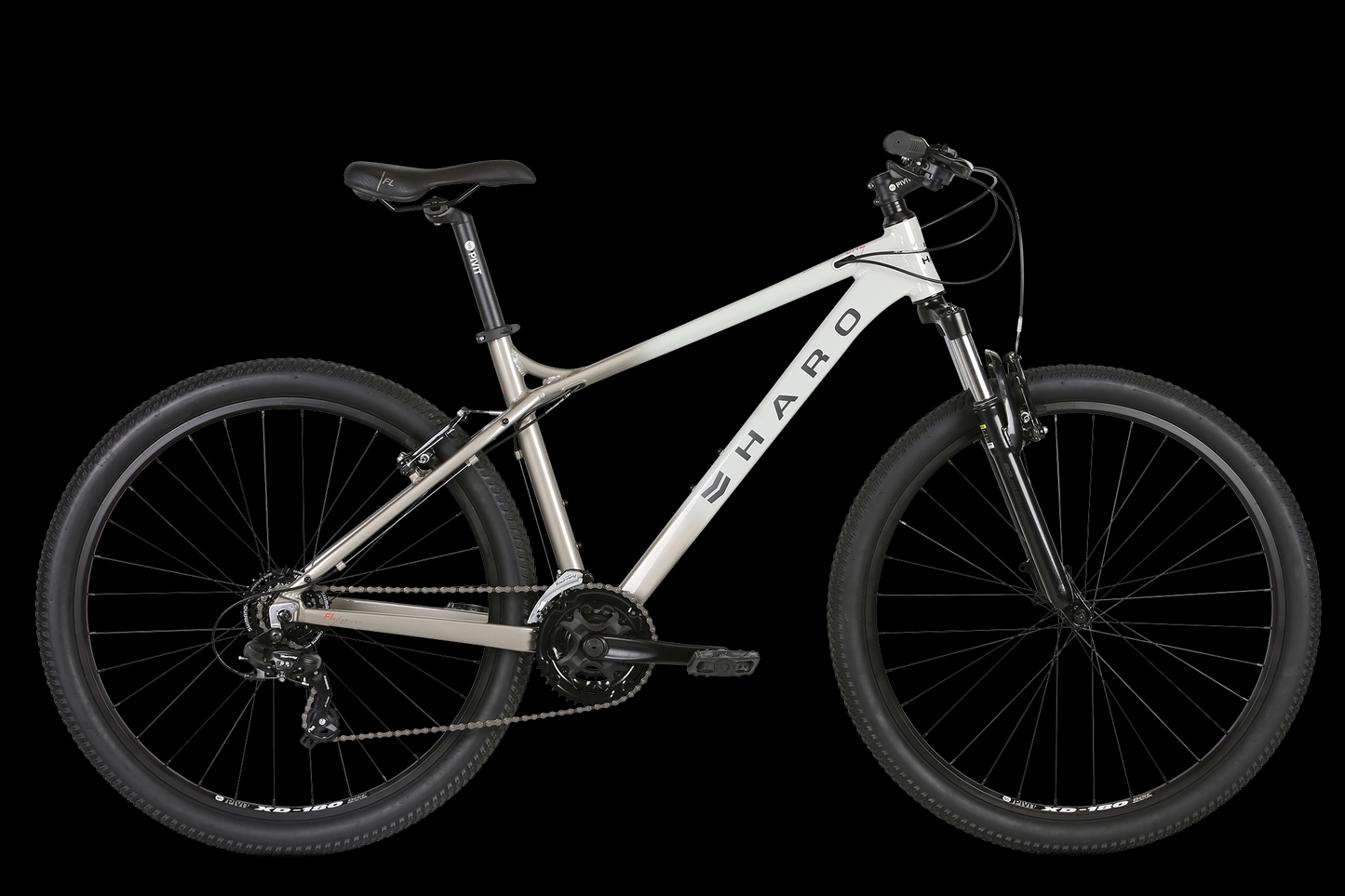 2021 Haro Flightline One Silver, gray or bare metal and White