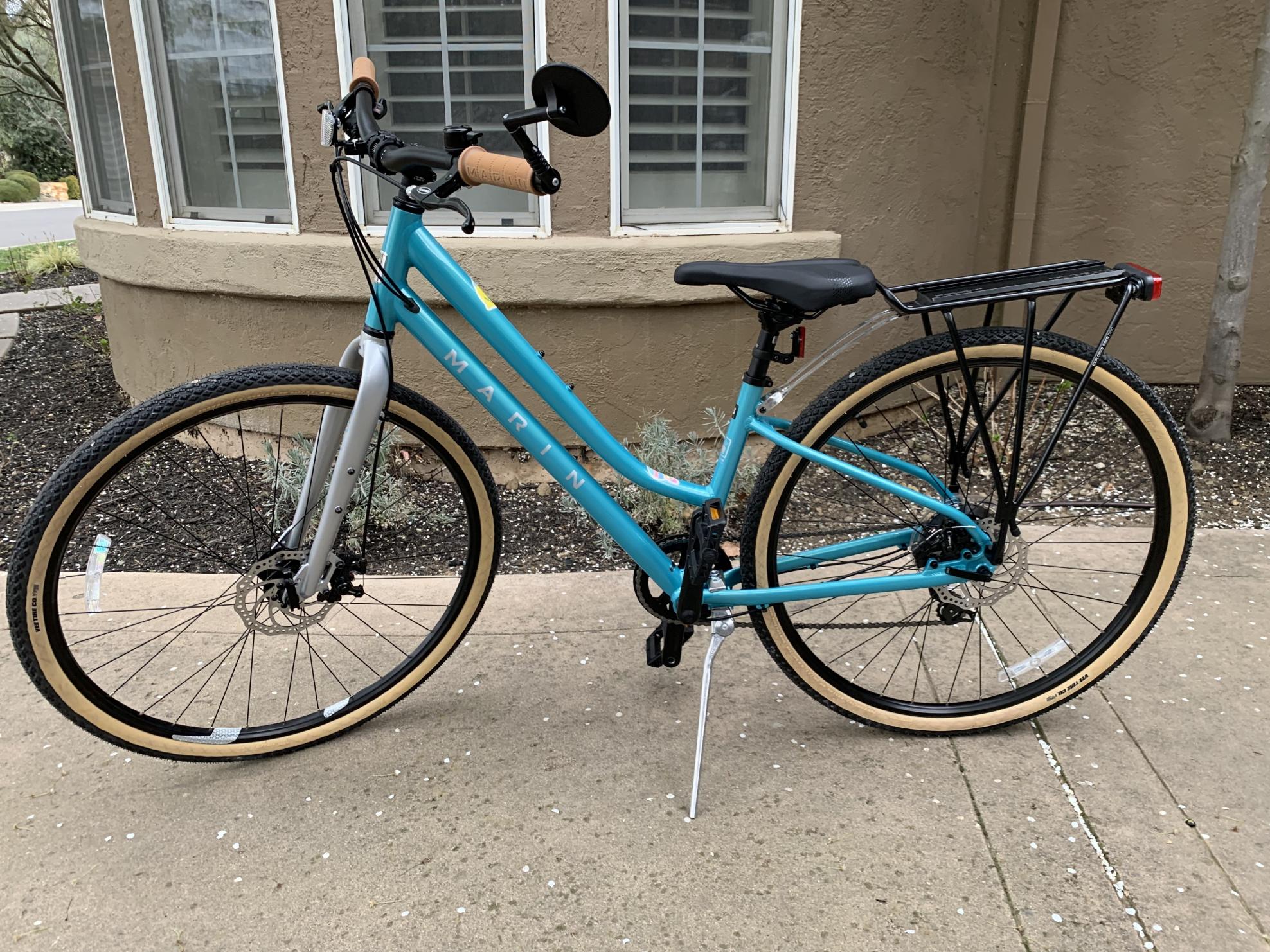 2022 Marin Bikes Kentfield 1 ST Teal and Silver, gray or bare metal