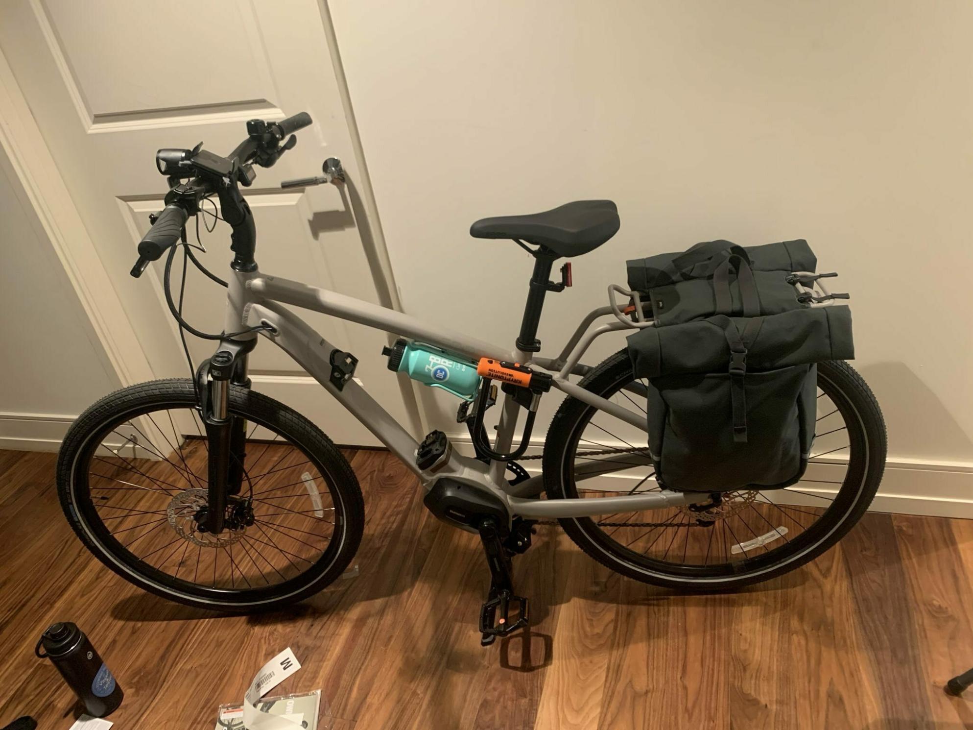 REI Co-op CTY e2.1 Electric Bike Silver, gray or bare metal
