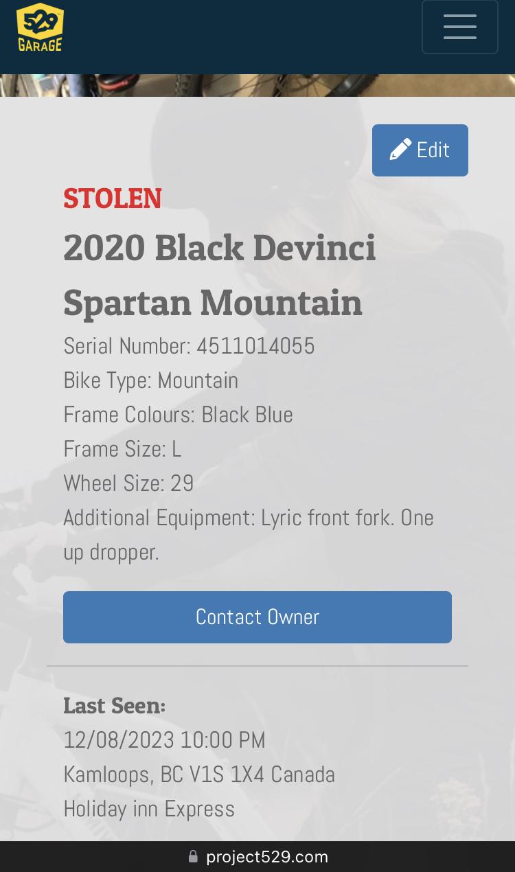 2018 Devinci Spartan Black and Blue