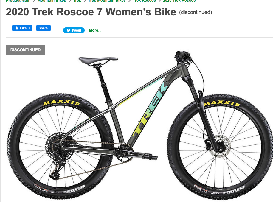 Trek Mt Roscoe 7 Silver, gray or bare metal