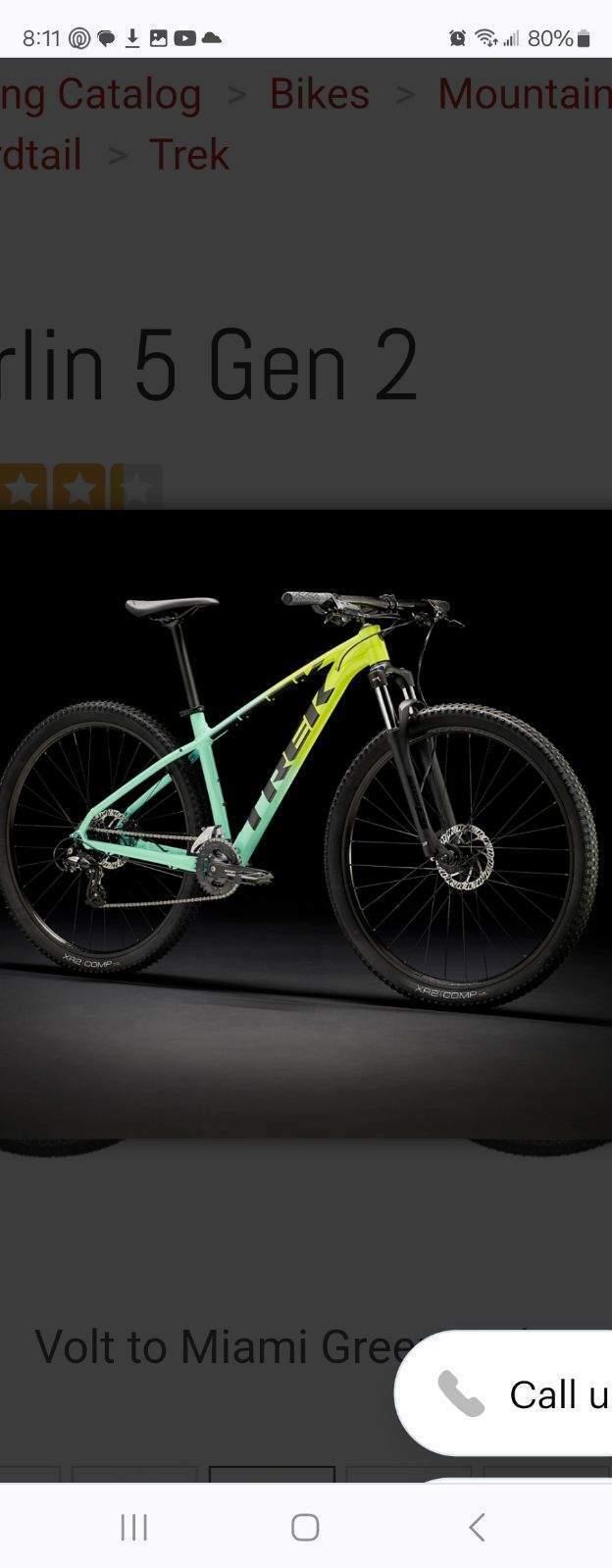 2024 Trek Marlin Teal and Yellow or Gold