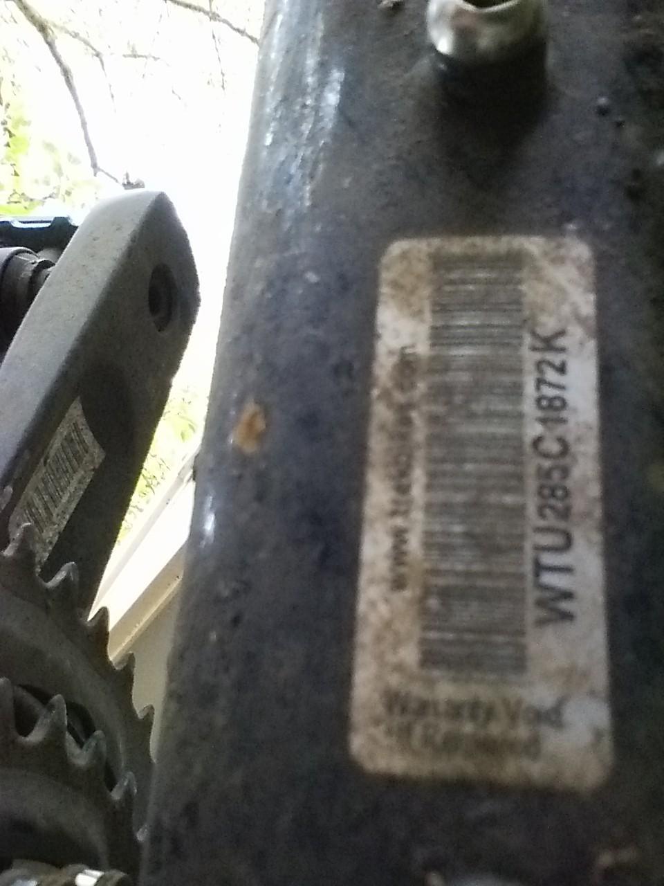 2016 Trek Trek 8.3 DS 17.5 TRE Stickers tape or other cover-up, Black, and Blue