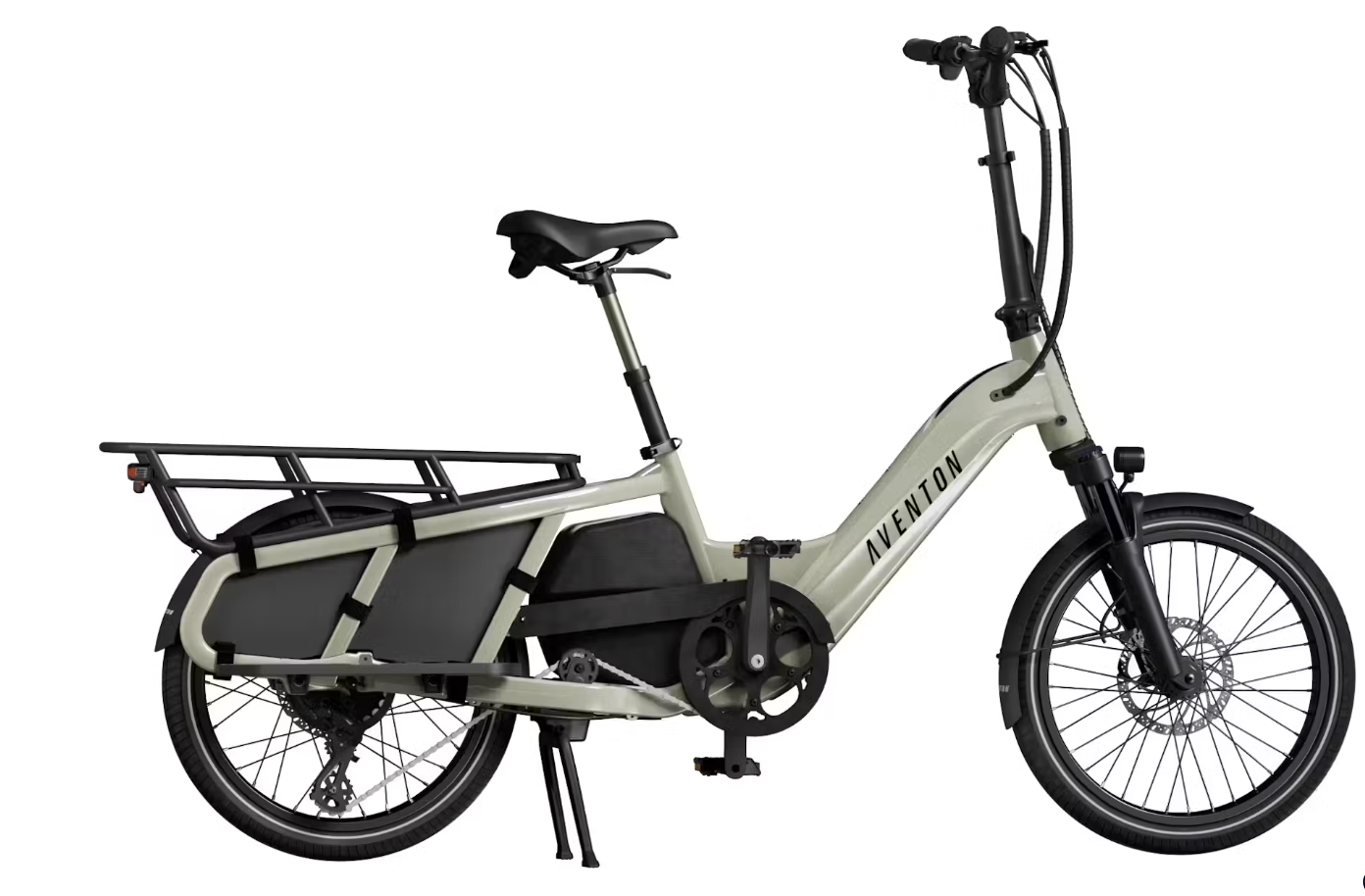 2024 Aventón abound cargo bike rear (e.g. longtail) Silver, gray or bare metal