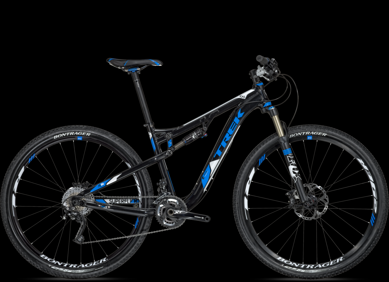 2012 Trek Superfly 100 AL Pro  Black and Blue