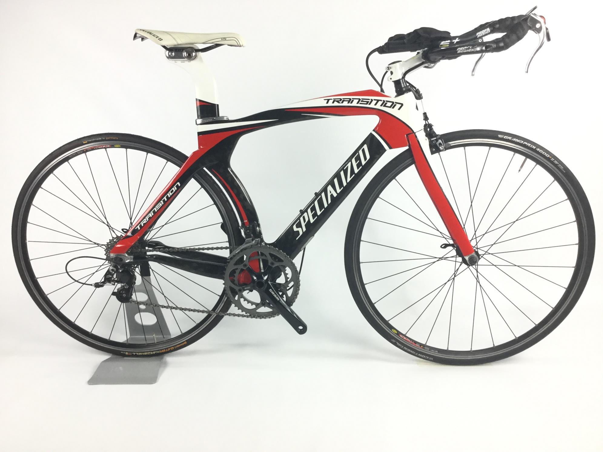 2008 Specialized S-Works Transition Black, White, and Red