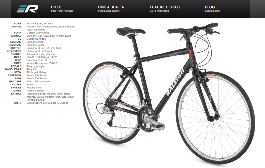 2009 Raleigh Cadent FT 1  Black