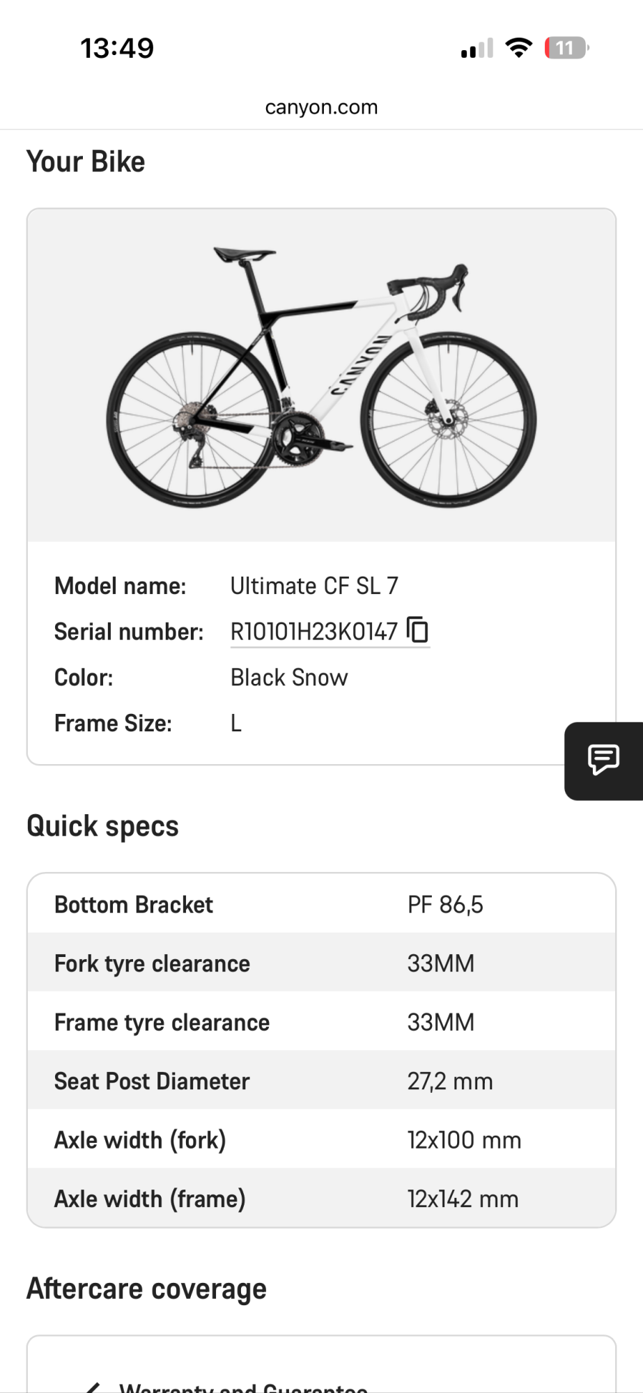 2024 Canyon bicycles Ultimate CF SL 7 White