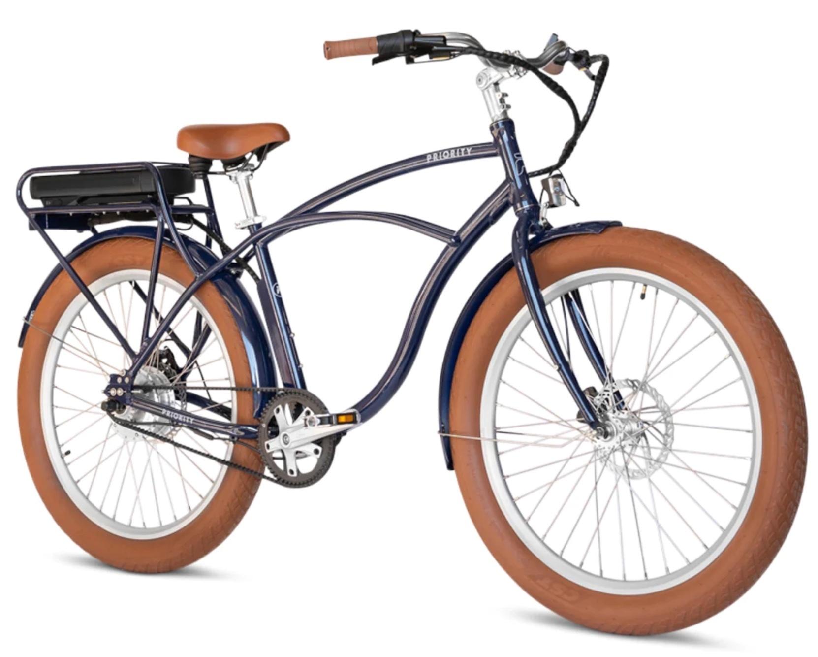 2023 Priority Bicycles e-bike cruiser Blue