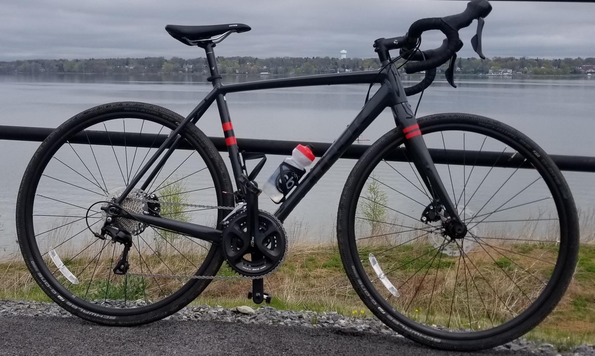 2019 Trek Checkpoint ALR 5 Silver, gray or bare metal and Red