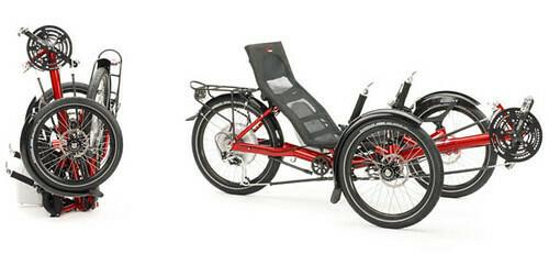 2012 HP Velotechnik Gekko FX folding recumbent trike recumbent Red